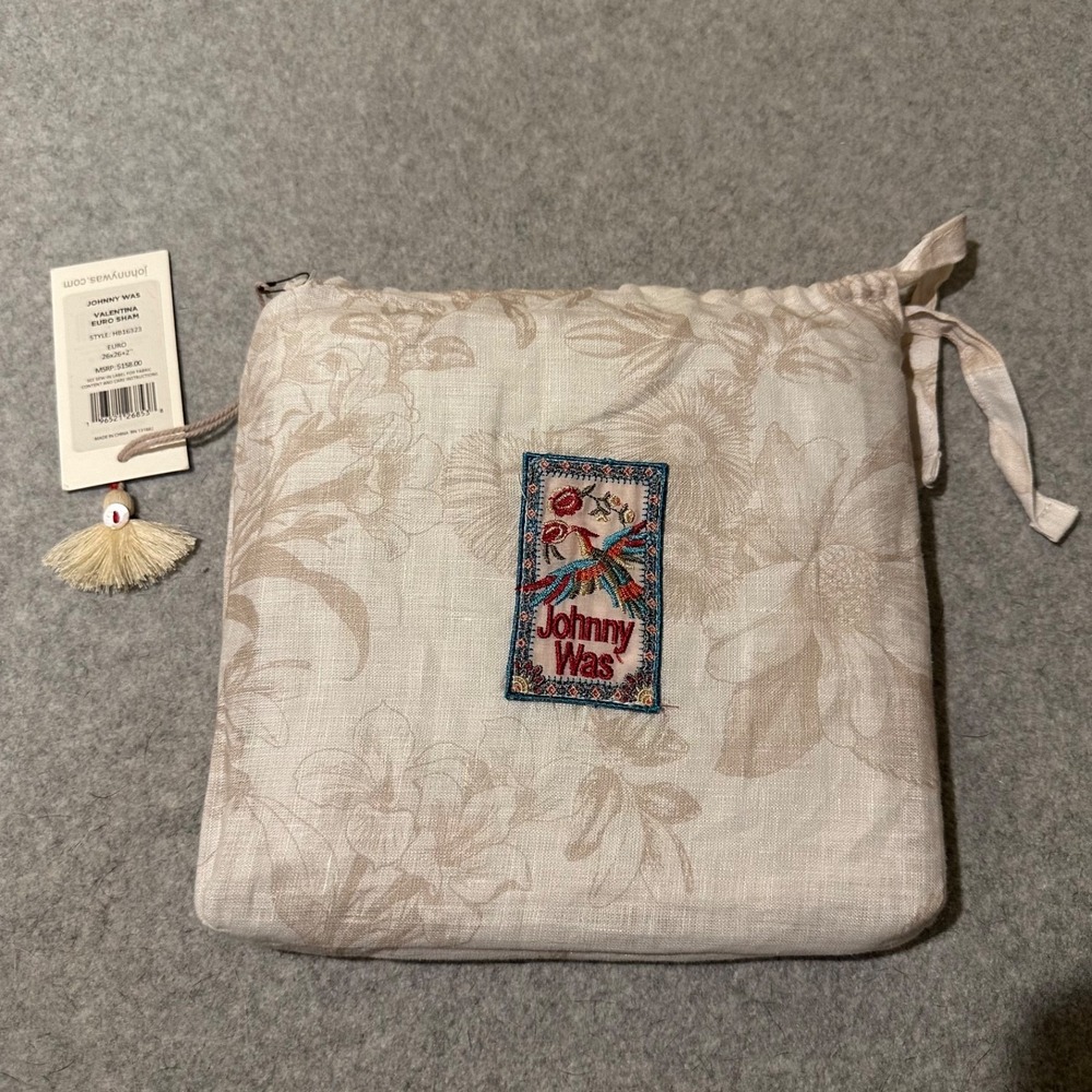 Johnny Was Valentina Euro Sham 26" x 26" - SINGLE Sham NWT